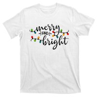 Merry And Bright Christmas 2021 Lights Xmas Family Holiday T-Shirt