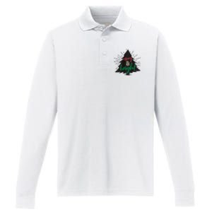 Merry And Bright Christmas Carol Holiday Party Singing Tree Performance Long Sleeve Polo