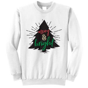 Merry And Bright Christmas Carol Holiday Party Singing Tree Sweatshirt