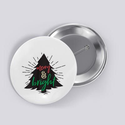Merry And Bright Christmas Carol Holiday Party Singing Tree Button