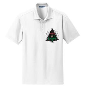 Merry And Bright Christmas Carol Holiday Party Singing Tree Dry Zone Grid Polo