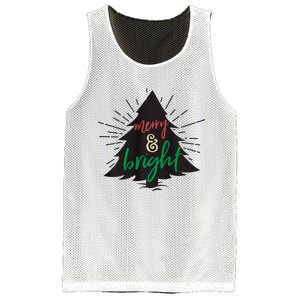 Merry And Bright Christmas Carol Holiday Party Singing Tree Mesh Reversible Basketball Jersey Tank