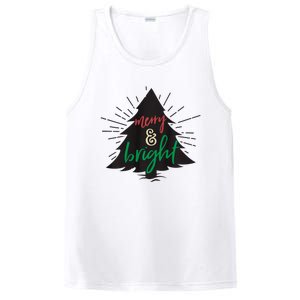 Merry And Bright Christmas Carol Holiday Party Singing Tree PosiCharge Competitor Tank