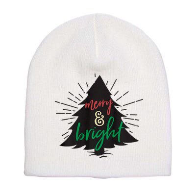Merry And Bright Christmas Carol Holiday Party Singing Tree Short Acrylic Beanie
