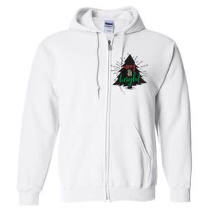 Merry And Bright Christmas Carol Holiday Party Singing Tree Full Zip Hoodie