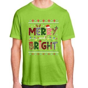 Merry And Bright Buffalo Red Plaid Family Christmas Matching Adult ChromaSoft Performance T-Shirt