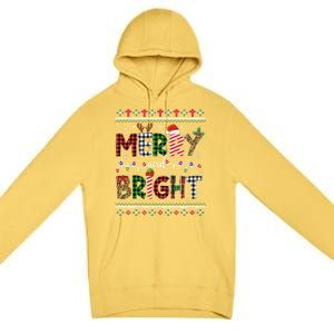 Merry And Bright Buffalo Red Plaid Family Christmas Matching Premium Pullover Hoodie