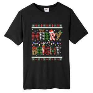 Merry And Bright Buffalo Red Plaid Family Christmas Matching Tall Fusion ChromaSoft Performance T-Shirt