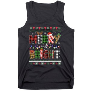 Merry And Bright Buffalo Red Plaid Family Christmas Matching Tank Top