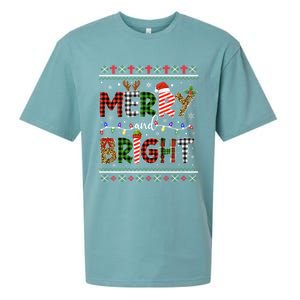 Merry And Bright Buffalo Red Plaid Family Christmas Matching Sueded Cloud Jersey T-Shirt