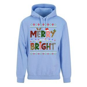 Merry And Bright Buffalo Red Plaid Family Christmas Matching Unisex Surf Hoodie