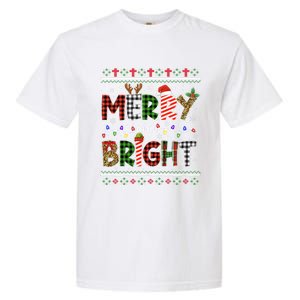 Merry And Bright Buffalo Red Plaid Family Christmas Matching Garment-Dyed Heavyweight T-Shirt