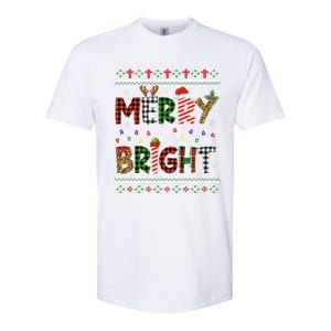 Merry And Bright Buffalo Red Plaid Family Christmas Matching Softstyle CVC T-Shirt