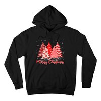 Merry And Bright Red Christmas Tree Red Christmas Costume Hoodie