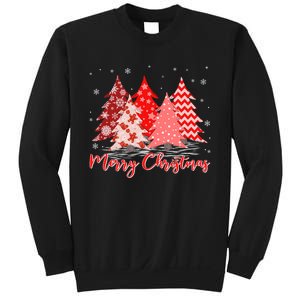 Merry And Bright Red Christmas Tree Red Christmas Costume Sweatshirt