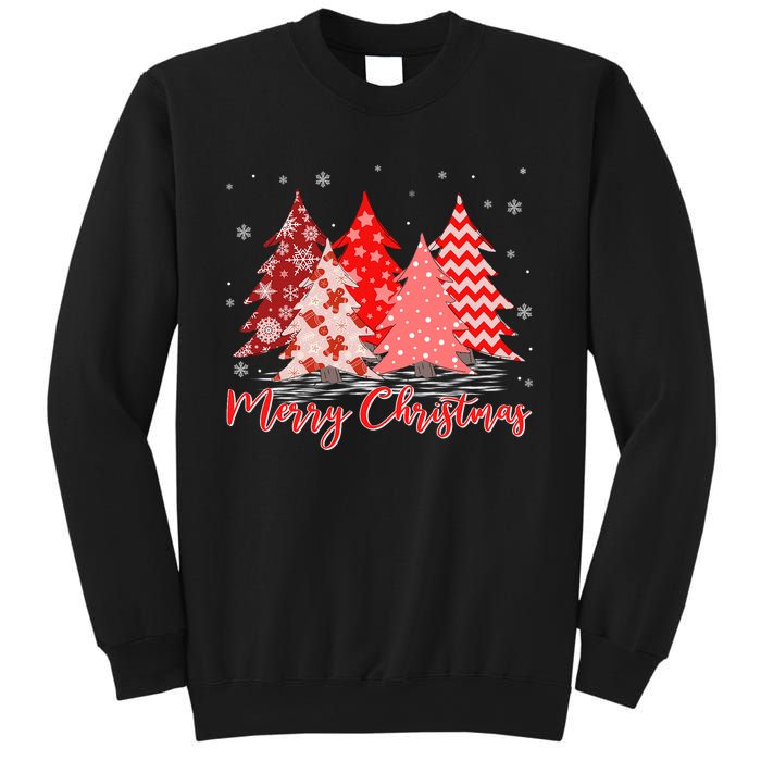 Merry And Bright Red Christmas Tree Red Christmas Costume Sweatshirt