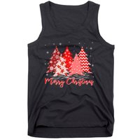 Merry And Bright Red Christmas Tree Red Christmas Costume Tank Top