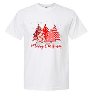 Merry And Bright Red Christmas Tree Red Christmas Costume Garment-Dyed Heavyweight T-Shirt