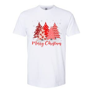 Merry And Bright Red Christmas Tree Red Christmas Costume Softstyle CVC T-Shirt