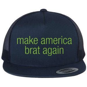 Make America Brat Again Kamala 2024 Trump Parody Flat Bill Trucker Hat