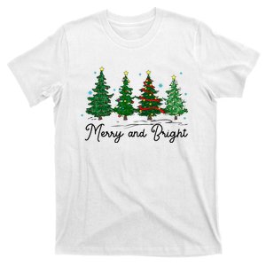 Merry And Bright Christmas Family Pajamas Matching T-Shirt