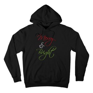 Merry And Bright Christmas Festive Mood Family Matching Gift Long Sleeve Hoodie