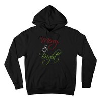 Merry And Bright Christmas Festive Mood Family Matching Gift Long Sleeve Hoodie