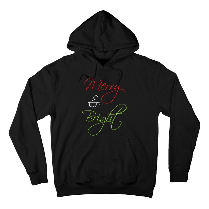 Merry And Bright Christmas Festive Mood Family Matching Gift Long Sleeve Hoodie