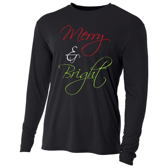 Merry And Bright Christmas Festive Mood Family Matching Gift Long Sleeve Cooling Performance Long Sleeve Crew