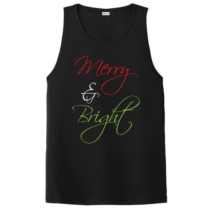 Merry And Bright Christmas Festive Mood Family Matching Gift Long Sleeve PosiCharge Competitor Tank