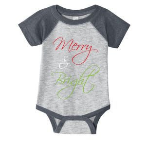 Merry And Bright Christmas Festive Mood Family Matching Gift Long Sleeve Infant Baby Jersey Bodysuit