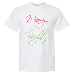 Merry And Bright Christmas Festive Mood Family Matching Gift Long Sleeve Garment-Dyed Heavyweight T-Shirt