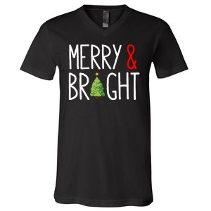 Merry And Bright V-Neck T-Shirt