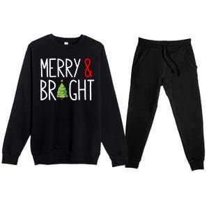 Merry And Bright Premium Crewneck Sweatsuit Set