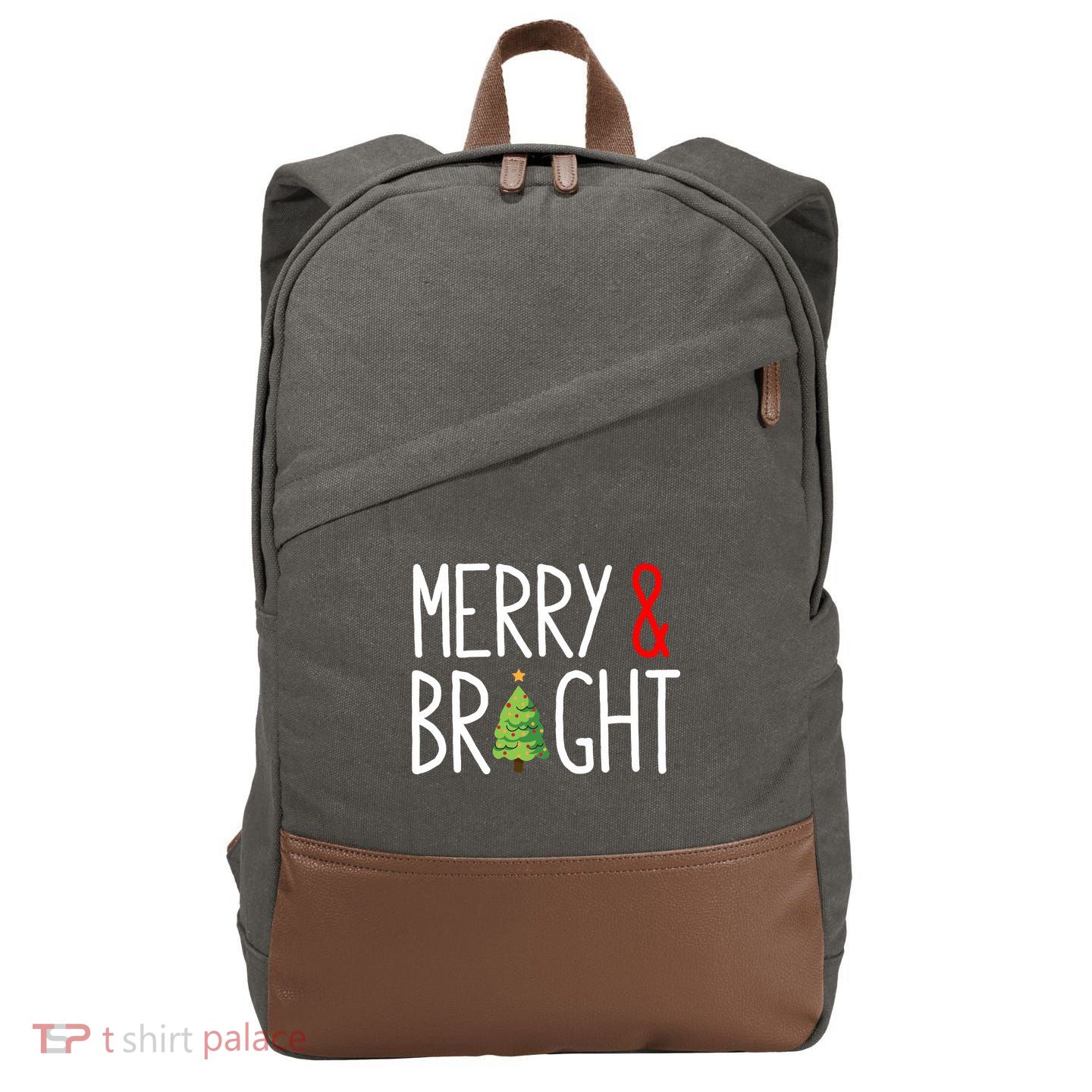 Merry And Bright Cotton Canvas Backpack