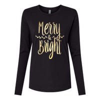 Merry And Bright Christmas Gifts Xmas Tree Premium Womens Cotton Relaxed Long Sleeve T-Shirt