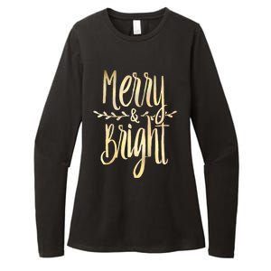 Merry And Bright Christmas Gifts Xmas Tree Premium Womens CVC Long Sleeve Shirt