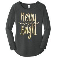 Merry And Bright Christmas Gifts Xmas Tree Premium Women's Perfect Tri Tunic Long Sleeve Shirt