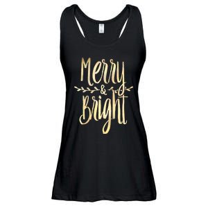 Merry And Bright Christmas Gifts Xmas Tree Premium Ladies Essential Flowy Tank