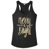 Merry And Bright Christmas Gifts Xmas Tree Premium Ladies PosiCharge Competitor Racerback Tank