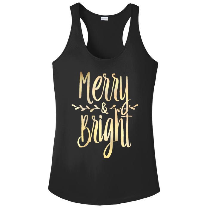 Merry And Bright Christmas Gifts Xmas Tree Premium Ladies PosiCharge Competitor Racerback Tank