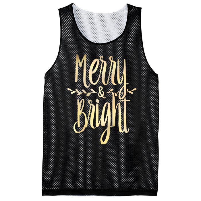 Merry And Bright Christmas Gifts Xmas Tree Premium Mesh Reversible Basketball Jersey Tank