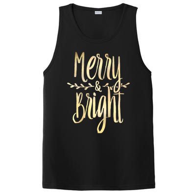 Merry And Bright Christmas Gifts Xmas Tree Premium PosiCharge Competitor Tank