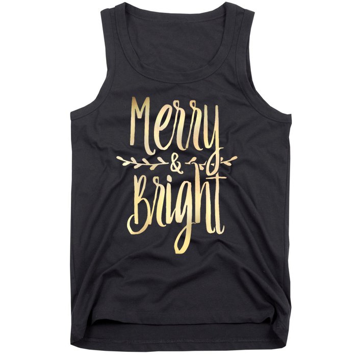 Merry And Bright Christmas Gifts Xmas Tree Premium Tank Top