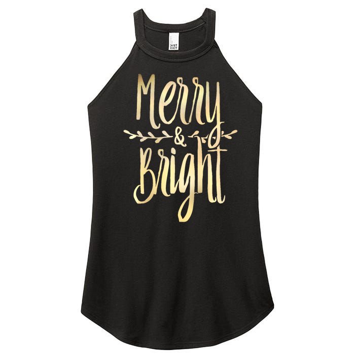 Merry And Bright Christmas Gifts Xmas Tree Premium Women's Perfect Tri Rocker Tank