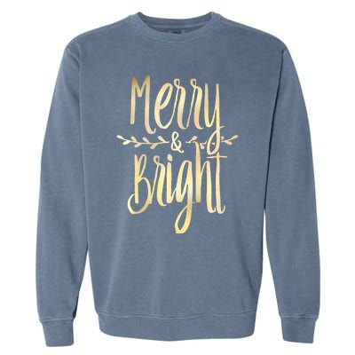 Merry And Bright Christmas Gifts Xmas Tree Premium Garment-Dyed Sweatshirt