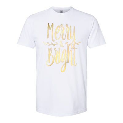 Merry And Bright Christmas Gifts Xmas Tree Premium Softstyle® CVC T-Shirt