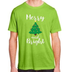 Merry And Bright Christmas Adult ChromaSoft Performance T-Shirt