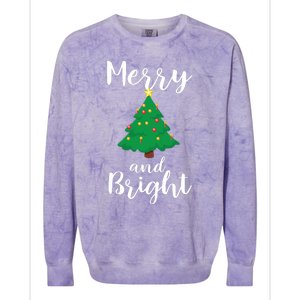 Merry And Bright Christmas Colorblast Crewneck Sweatshirt