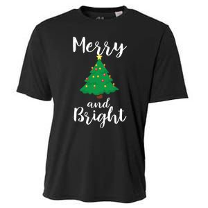 Merry And Bright Christmas Cooling Performance Crew T-Shirt